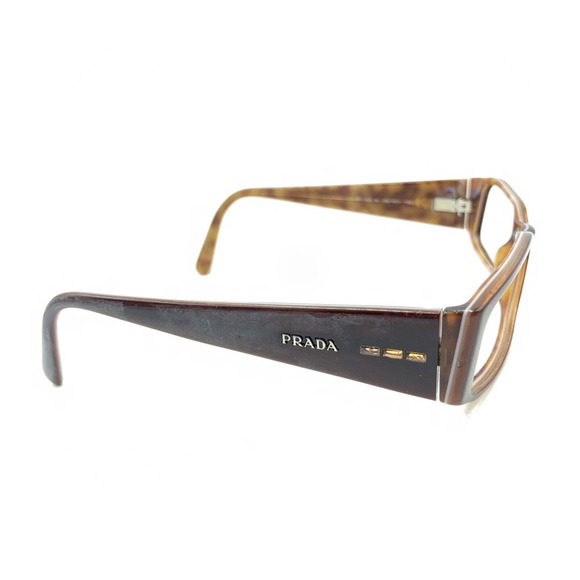 Prada VPR 10F 70I-1O1 Brown Tortoise Eyeglasses Frames 53-16 135 Italy Designer - Picture 4 of 12